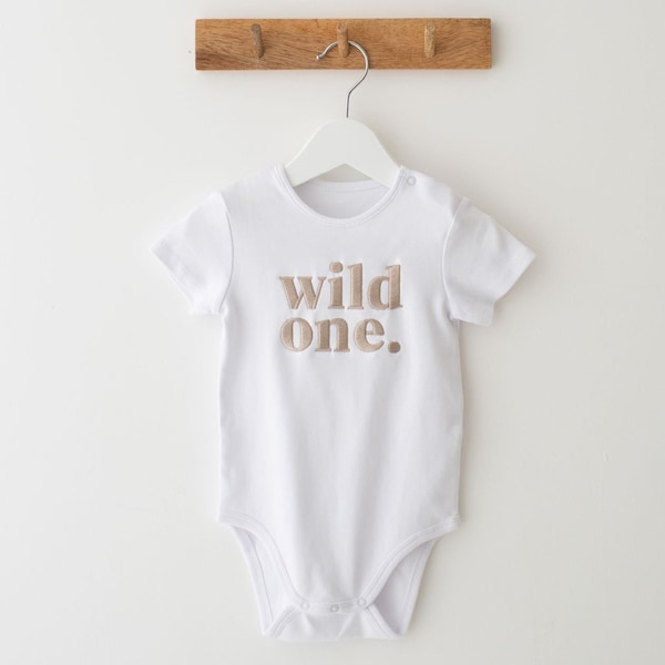 wild one Signature Baby Bodysuit - birthday babygrow - cake smash outfit - first birthday 1st birthday