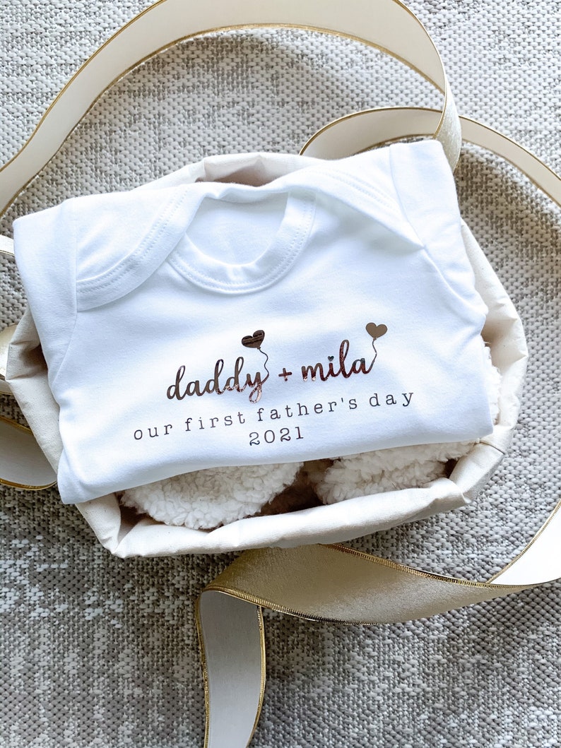 First Father’s Day romper 1st Father’s Day babygrow new Daddy bodysuit newborn dad gift 