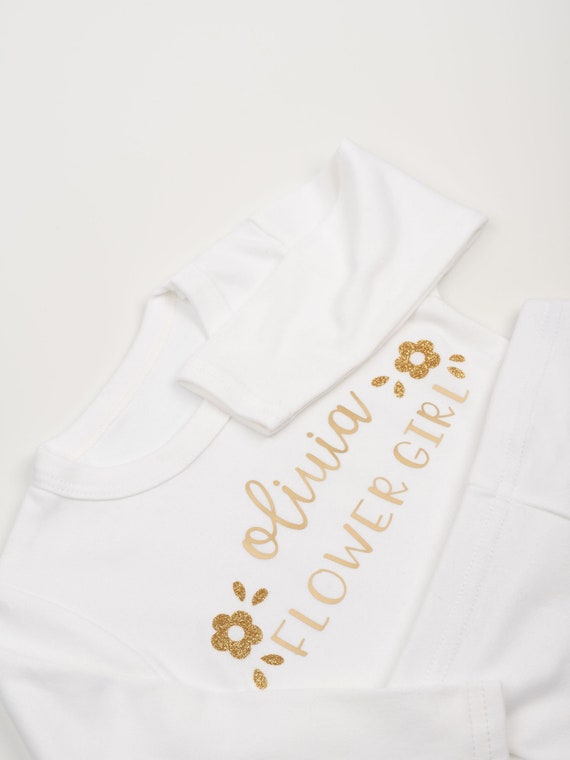 Flower Girl Pyjamas Lounge Set Pjs Top Kids Wedding Personalised
