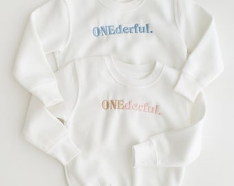 ONEderful sweatshirt first birthday birthday jumper wild one outfit.