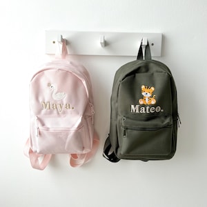 mini sac à dos photo personnalisé, rentrée des classes, sac pour chambre d'enfant, cartable, sac à dos avec prénom, sac à dos personnalisé brodé