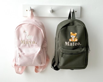 Zaino Personalizzato Per Bambini Con Nome E Iniziale - Monogramma Ritorno A Scuola - Poliestere 600D - 2