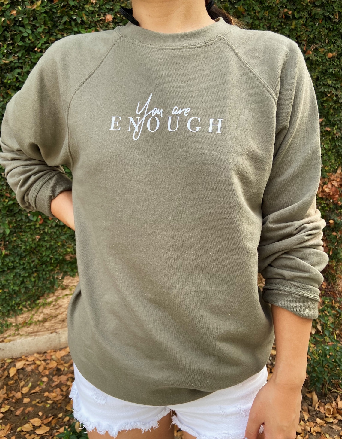 You Are Enough Sweatshirt Long Sleeve Unisex Raglan | Etsy