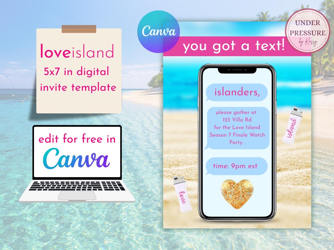 Reunion Love Island Usa 123 Love Island Watch Party Invitation