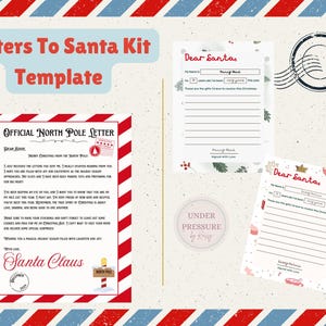 Plantilla de kit de cartas a Papá Noel