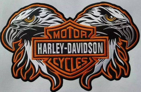 Harley Davidson patch Silver Eagle 1 Piece Patches for Jacket free