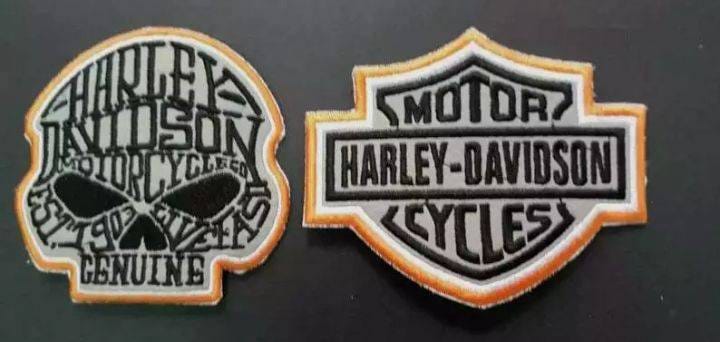 Patches, Harley Davidson Skull, 5 Pieces, Embroidered Patch 
