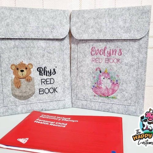 Baby's Red Book Cover Red Book Folder Personalised Red Etsy UK
