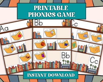 Beginning Sounds Printable Activity for Phonics Letter Sounds Activity for Kids Homeschool Curriculum for Phonics Printable for Preschool