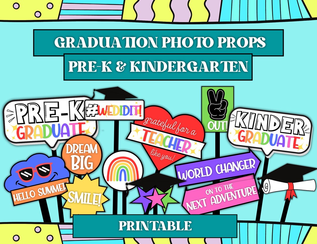 Printable Preschool Graduation Photo Booth Props Diploma Party printable-preschool-graduation-photo-booth-props-diploma-party
