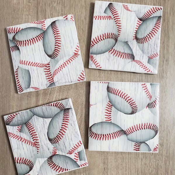 Baseball Coasters’ Etsy