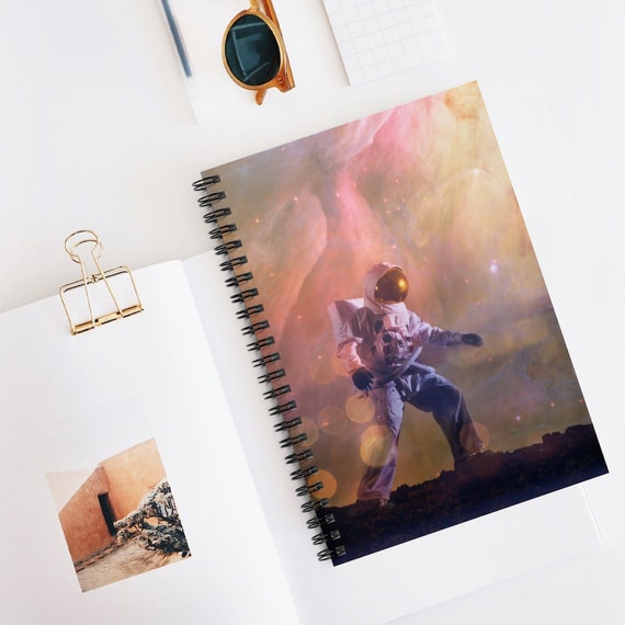 Astronaut Notebook Astronaut Journal Double Exposure Etsy