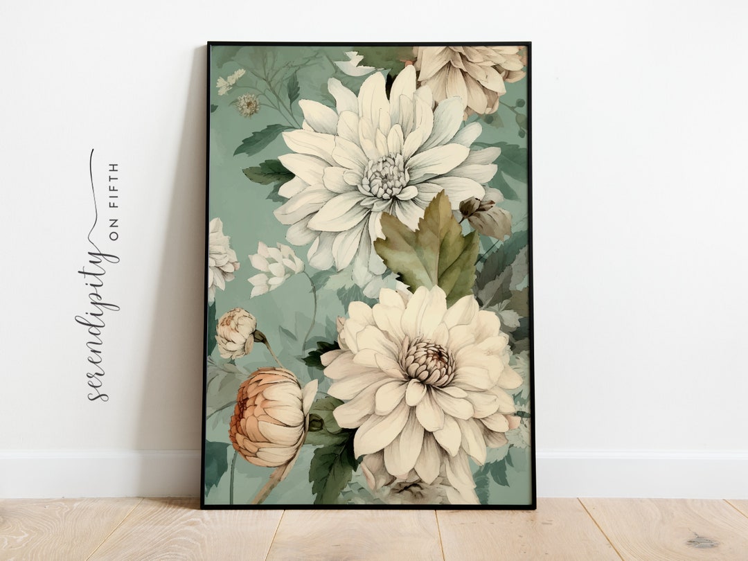 Sage Green Wall Art Printable Wall Art Vintage Eclectic Printable Wall ...
