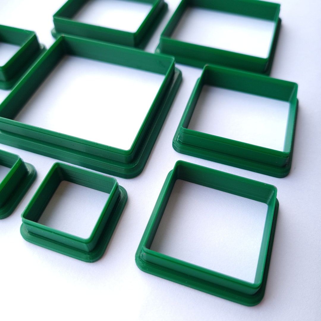 Square Clay Cutter // Rounded Corners // Polymer Clay Cutters Etsy