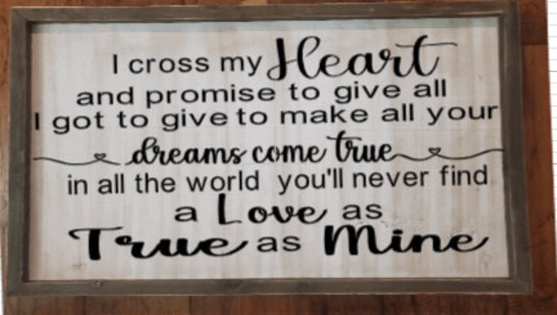 I cross my heart