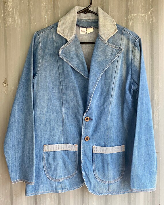 Vintage 1970s Wrangler denim blazer
