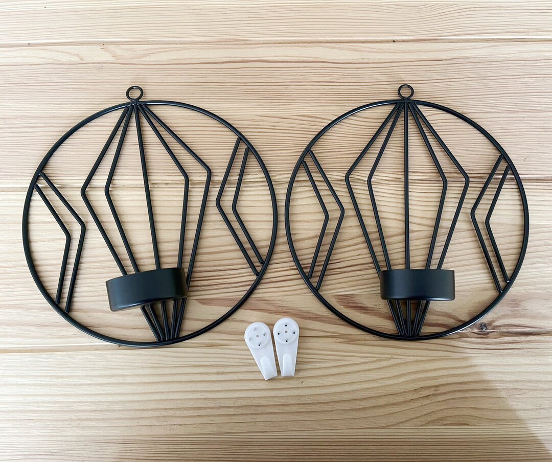 Set of 2 Wall Candle Holders for Living Room Bedroom, Wall Sconces for