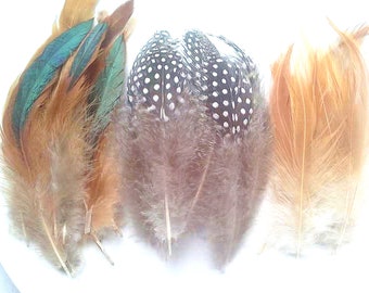 3 different natural feathers very suitable for making wreaths. various craft feathers for art supplies & decorations for DIY Creative Art