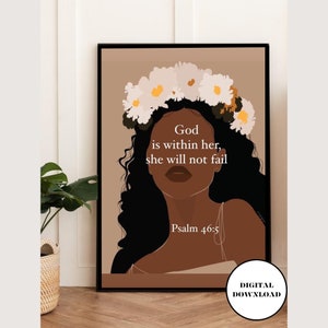 Black Art Prints | Black Girl Wall Art, Black Feminist Print, African American Wall Art, Black Owned, Boho Wall Art, Christian Wall Art