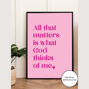 Christian Printable Wall Art, Digital Prints, Pink Art, Girly Art, Trendy Prints, Digital Download, Digital Wall art, Wall Decor