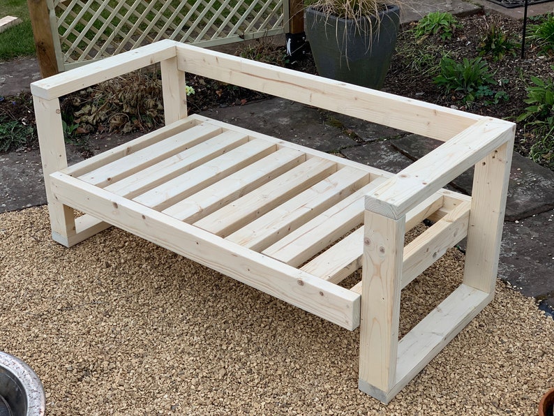 Handmade Wooden Garden Sofa | Etsy
