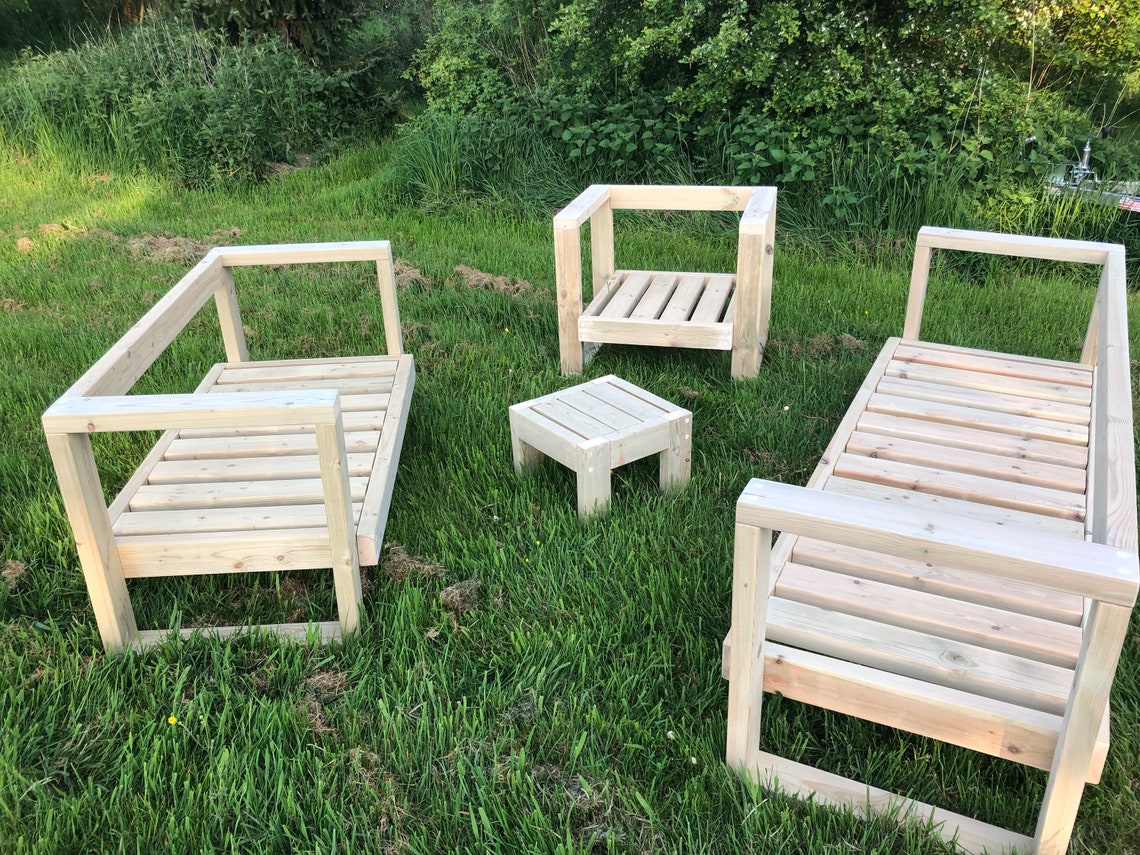 Handmade Wooden Garden Sofa | Etsy