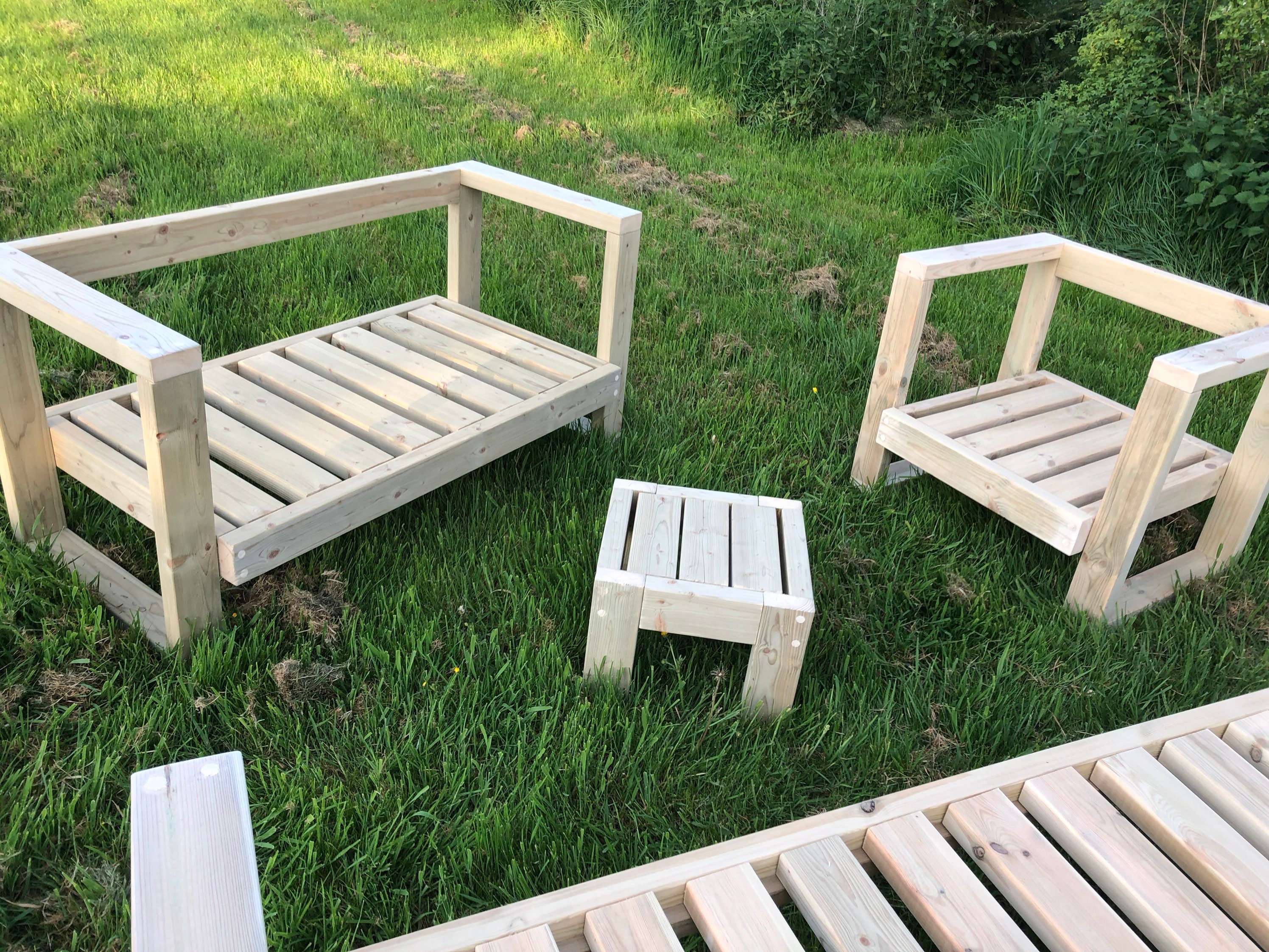 Handmade Wooden Garden Sofa | Etsy