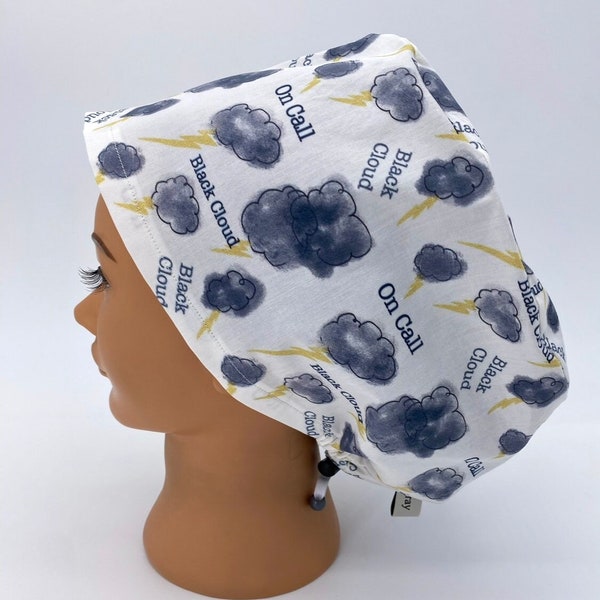 Be Cloudy, Women's Euro Scrub Cap, Surgical Hat, Funny Scrub Cap, Euro Scrub Cap