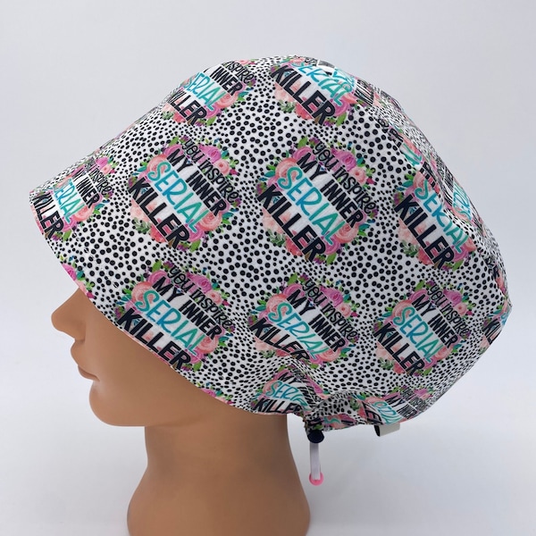 Funny Inspire Scrub Cap, Women's Euro Scrub Cap, Surgical Hat, Cute Scrub Cap