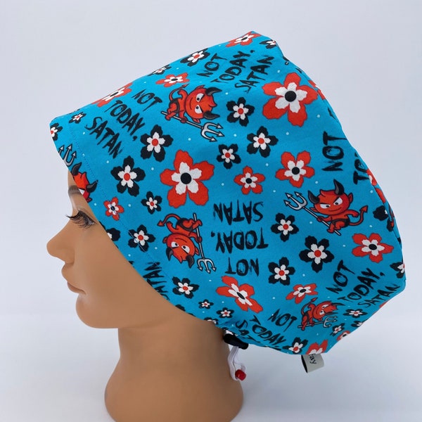 Not Today, Women's Euro Scrub Cap, Surgical Hat