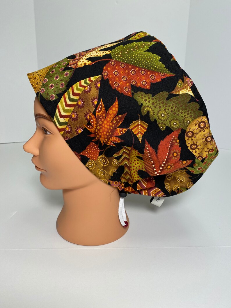 Euro Surgical Scrub Cap Womens Patterned Leaves Etsy