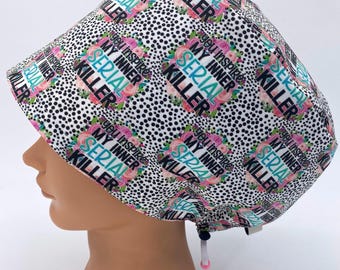 Funny Scrub Cap, Women's Euro Scrub Cap, Surgical Hat, Cute Scrub Cap, Inspire