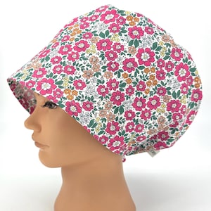 Different size NOT available, Women's Euro Scrub Cap, Floral Surgical Hat, Lakelyn