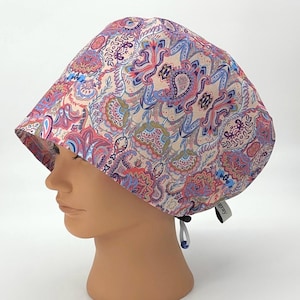 Harper, Women’s Colorful Euro Style Scrub Cap, Cute Pattern Print Surgical Operating Room Hat, Graycapco