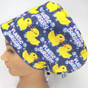 Funny women’s euro scrub cap blue for plastic surgery