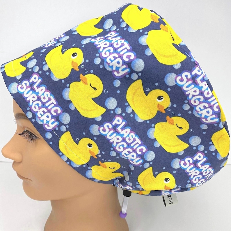 Funny women’s euro scrub cap blue for plastic surgery