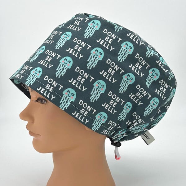 Gorro quirúrgico divertido para mujer, talla NO disponible, gorro quirúrgico europeo con medusas para enfermeras, CRNA y cirujanas. No te preocupes.