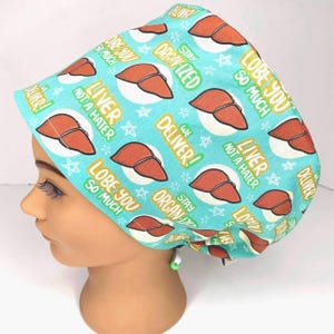 Funny Scrub Cap Women's Lightweight Euro Adjustable Green Surgical Hat With Liver Puns For Nurse CRNA Scrub RNFA Surgeon, We deLIVER