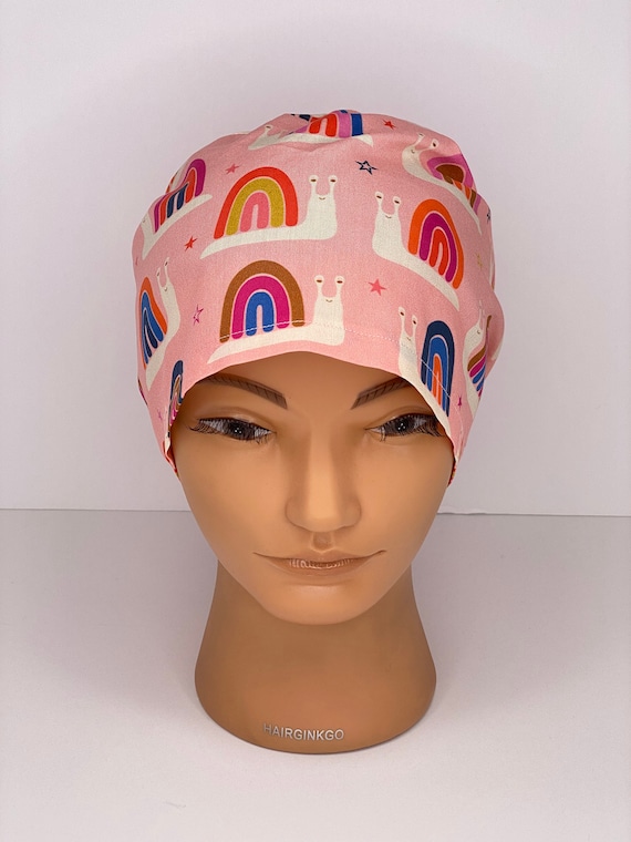 Rainbow Snails Women's Euro Scrub Cap 