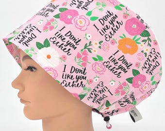 Funny Scrub Cap Snarky Women’s Euro Surgical Hat, No Likey