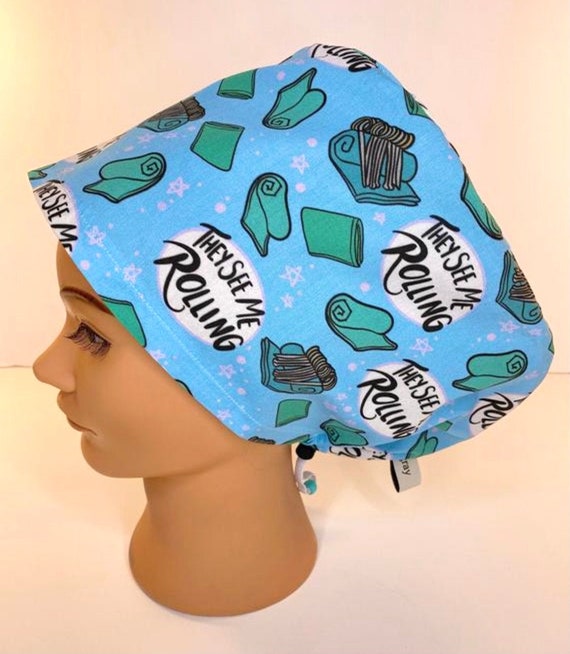 Scrub caps for men, scrub hats, surgical hat, nurse cap, labels gray