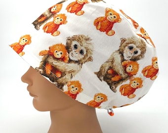 Womens Euro Scrub Cap Adorable Loving Baby Animal Surgical Hat For Nurse CRNA Scrub RNFA Surgeon