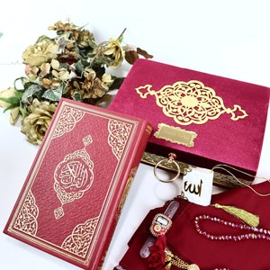 Personalized  Quran with Luxry special box, Islamic Wedding Gift Set,  Quran Favors,Prayer Gift Set, islamic gift,Quran set,Quran