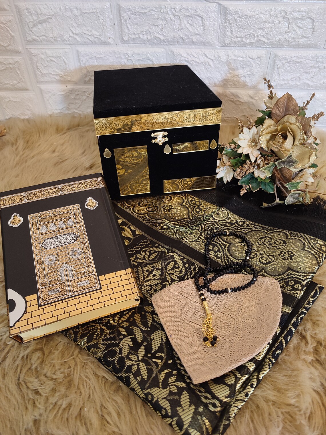 Islamic Prayer Set ,islamic Gift Set, Prayer Mat, Quran Favors,islamic Wedding Favors, Prayer