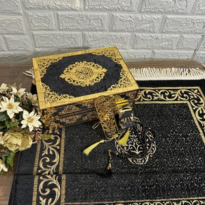 Quran gift set,ramadan gift ,Islamic Gift Set, Prayer Mat, Quran Favors, Prayer Gift Set,Islamic Gifts, Muslim Fathers Day Gift