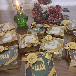 10 sztuk Mini Koran Zestaw Islamskie Upominki na Imprezę, Muzułmańskie Prezenty Ślubne, Islamskie Pudełko Prezentowe, Prezent Eid, Prezent Ramadan