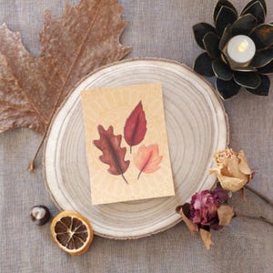 Carte Postale Mandala format A6 - Feuilles d'automne