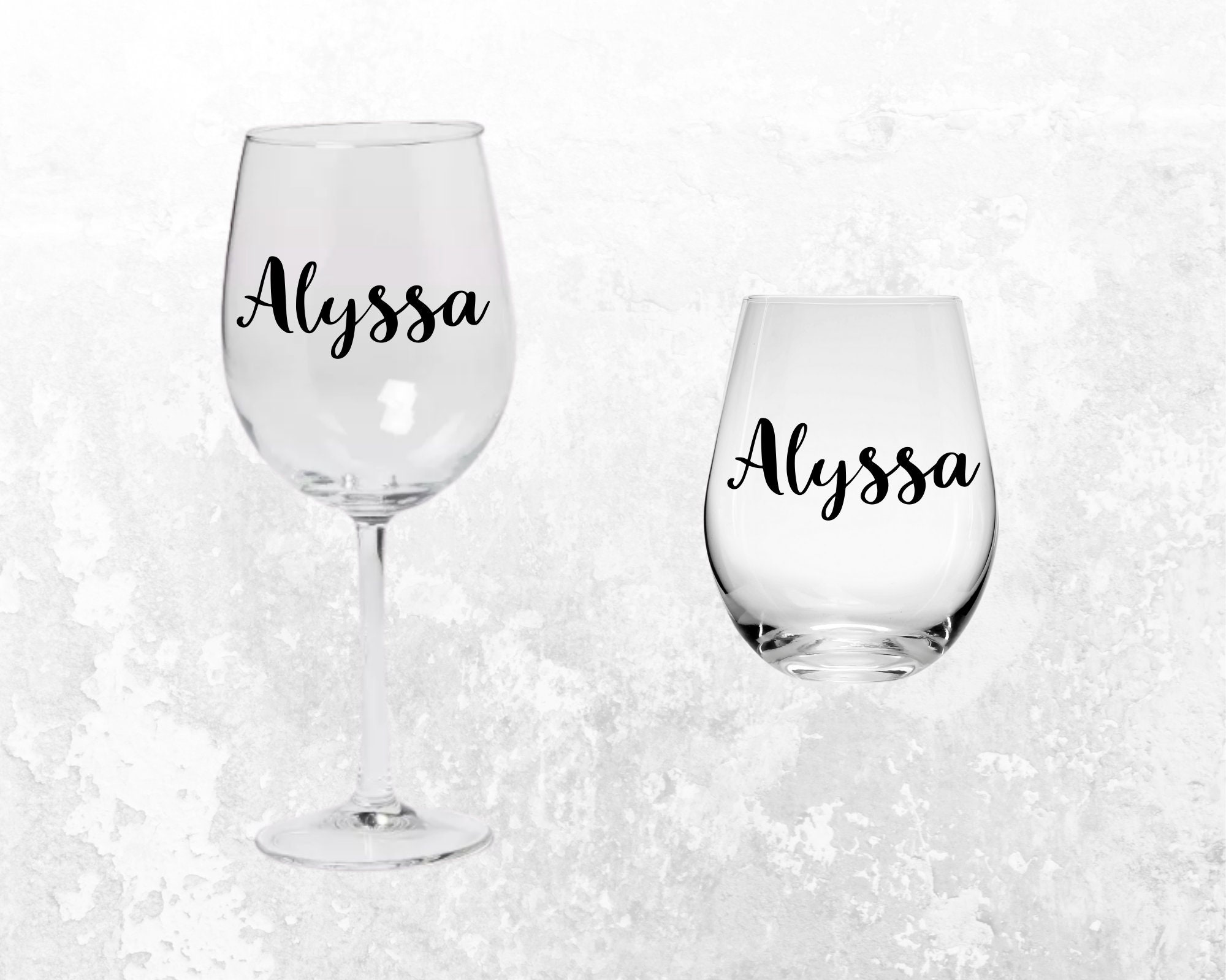 Personalized Custom Wine Glass with Name Stemmed Wine Glass Etsy