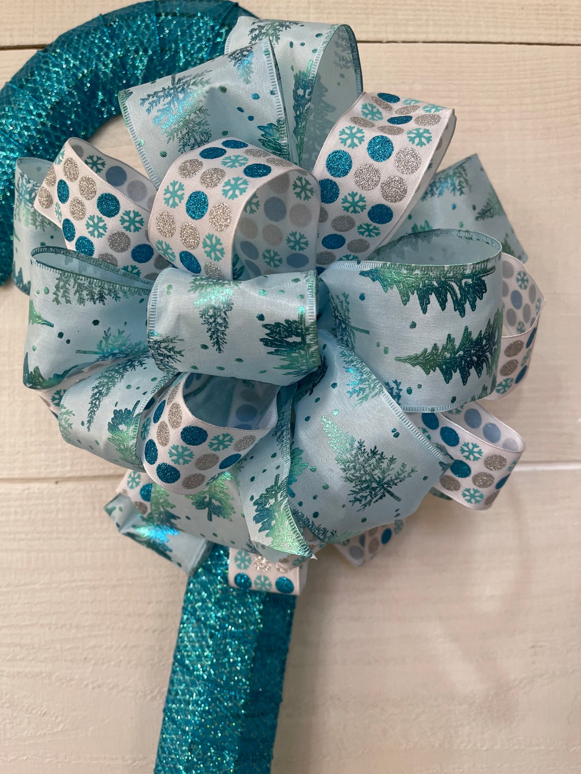 Christmas Blue and White Candy Cane Etsy