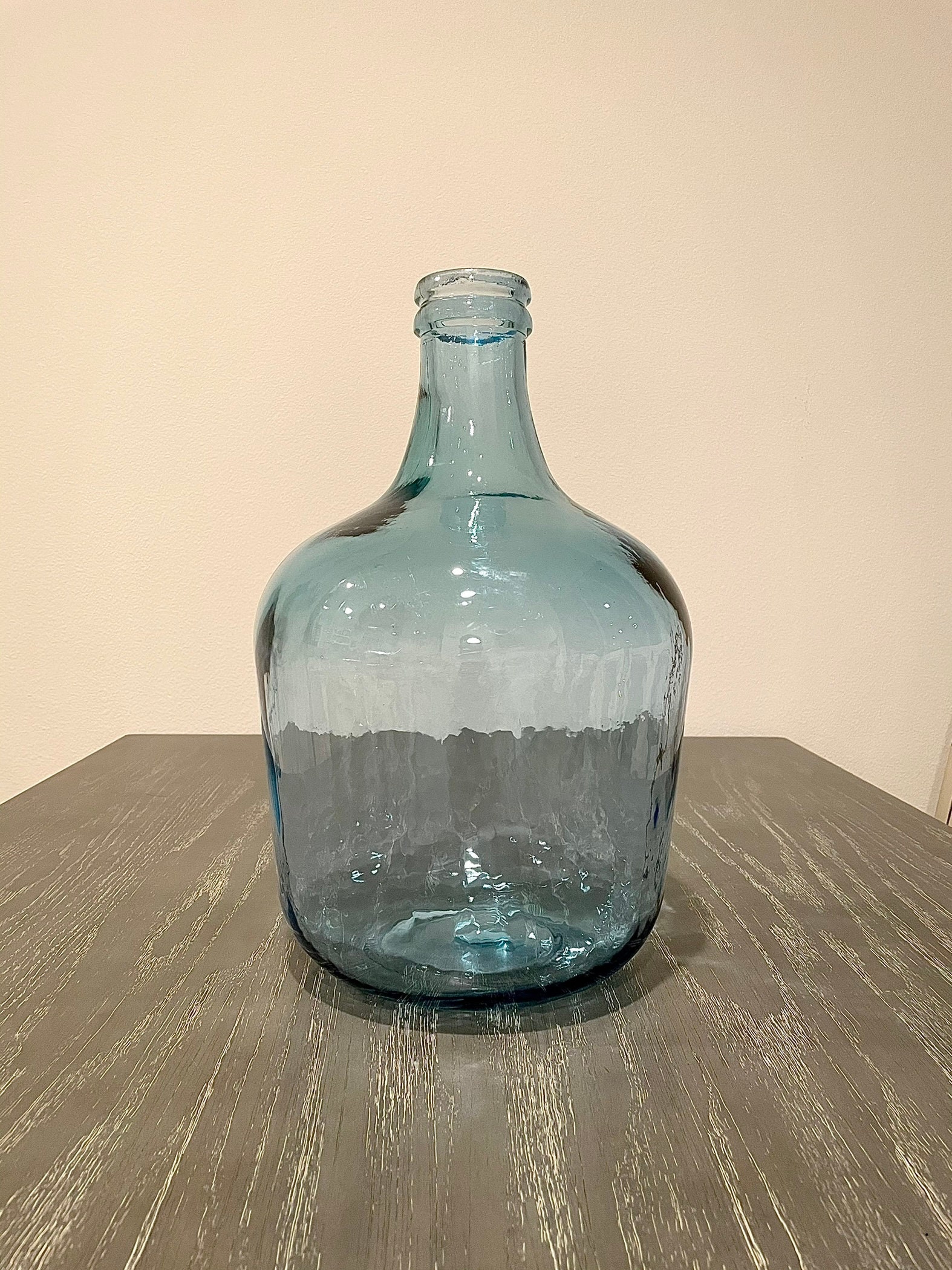 Farm House Glass Jug Glass Vase Blue Tint Home Decor Etsy Canada